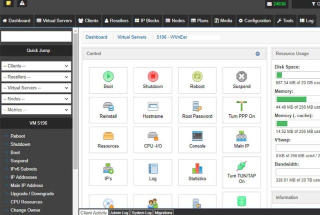 Top 10 Server Virtualization VPS Management Software and Control Panels solusvm management3 640x429 - Top 10 Server Virtualization VPS Management Software and Control Panels