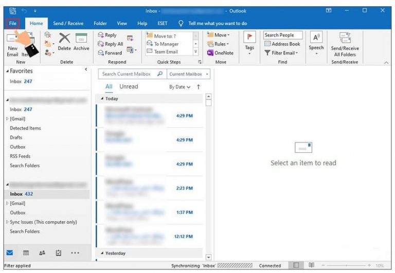 cpanel email setup for outlook 7