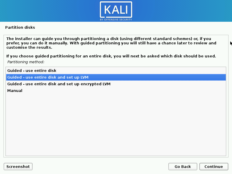 install kali linux on virtualbox