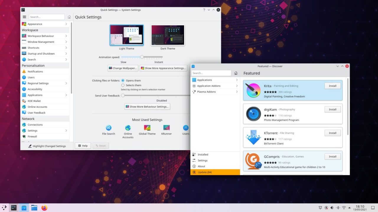plasma 5.22 1536x864 1 1280x720 - KDE Plasma 5.22 arrives with major improvements
