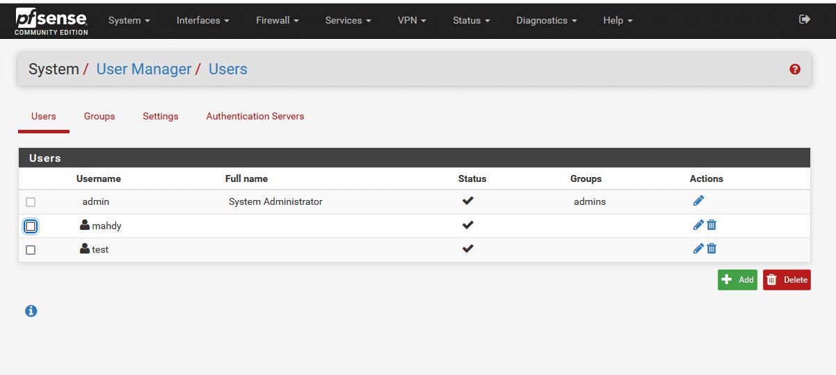 setup openvpn pfsense