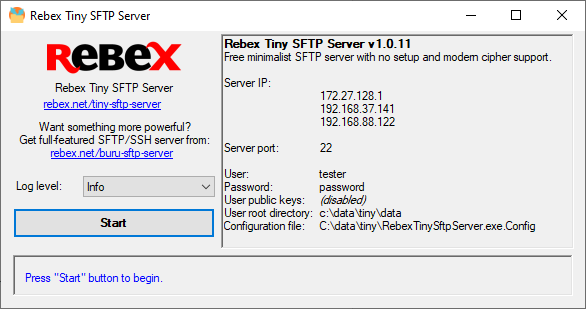 TinySftpServer - Top & Best Free FTP Server Software in 2021